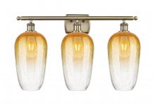 Innovations Lighting 516-3W-AB-G484-7AM - Brookhaven Flute - 3 Light - 27 inch - Antique Brass - Bath Vanity Light