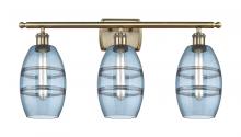 Innovations Lighting 516-3W-AB-G557-6BL - Vaz - 3 Light - 26 inch - Antique Brass - Bath Vanity Light