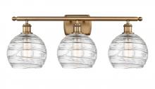 Innovations Lighting 516-3W-BB-G1213-8 - Athens Deco Swirl - 3 Light - 28 inch - Brushed Brass - Bath Vanity Light