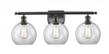 Innovations Lighting 516-3W-BK-G122-LED - Athens - 3 Light - 28 inch - Matte Black - Bath Vanity Light