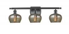 Innovations Lighting 516-3W-BK-G96-LED - Fenton - 3 Light - 27 inch - Matte Black - Bath Vanity Light
