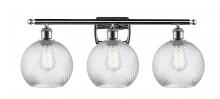 Innovations Lighting 516-3W-PC-G1214-8 - Twisted Swirl 3 Light Bath Vanity Light part of the Ballston Collection