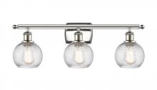 Innovations Lighting 516-3W-PN-G1214-6 - Small Twisted Swirl 3 Light Bath Vanity Light part of the Ballston Collection