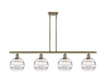 Innovations Lighting 516-4I-AB-G556-8CL - Rochester - 4 Light - 48 inch - Antique Brass - Stem hung - Island Light