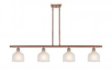 Innovations Lighting 516-4I-AC-G411 - Dayton - 4 Light - 48 inch - Antique Copper - Stem hung - Island Light