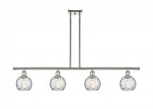 Innovations Lighting 516-4I-PN-G1215-6 - Athens Water Glass - 4 Light - 48 inch - Polished Nickel - Stem hung - Island Light