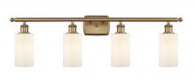 Innovations Lighting 516-4W-BB-G801 - Clymer - 4 Light - 34 inch - Brushed Brass - Bath Vanity Light