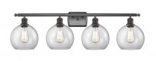 Innovations Lighting 516-4W-BK-G122-LED - Athens - 4 Light - 38 inch - Matte Black - Bath Vanity Light