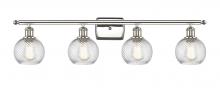 Innovations Lighting 516-4W-PN-G1214-6 - Small Twisted Swirl 4 Light Bath Vanity Light part of the Ballston Collection