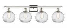 Innovations Lighting 516-4W-PN-G1214-8 - Twisted Swirl 4 Light Bath Vanity Light part of the Ballston Collection