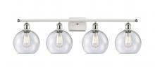 Innovations Lighting 516-4W-WPC-G124 - Athens - 4 Light - 38 inch - White Polished Chrome - Bath Vanity Light