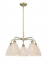 Innovations Lighting 516-5CR-AB-NBD-75-NAT - Bristol Natural - 5 Light - 26 inch - Antique Brass - Stem hung - Chandelier