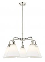 Innovations Lighting 516-5CR-PN-GBC-81 - Berkshire - 5 Light - 26 inch - Polished Nickel - Chandelier