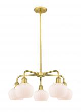 Innovations Lighting 516-5CR-SG-G91 - Fenton - 5 Light - 25 inch - Satin Gold - Chandelier
