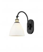 Innovations Lighting 518-1W-BAB-GBD-751 - Bristol - 1 Light - 8 inch - Black Antique Brass - Adjustable Swing Arm
