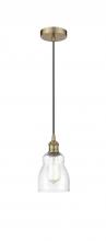 Innovations Lighting 616-1P-AB-G394 - Ellery - 1 Light - 5 inch - Antique Brass - Cord hung - Mini Pendant