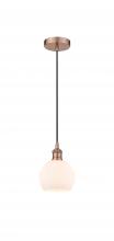 Innovations Lighting 616-1P-AC-G121-6 - Athens - 1 Light - 6 inch - Antique Copper - Cord hung - Mini Pendant