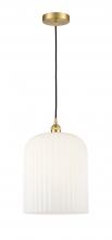 Innovations Lighting 616-1P-SG-G559-12GWH - Bridal Veil - 1 Light - 5 inch - Satin Gold - Cord hung - Mini Pendant