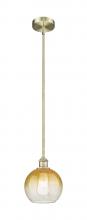 Innovations Lighting 616-1S-AB-G483-8AM - Brookhaven Globe - 1 Light - 8 inch - Antique Brass - Stem hung - Mini Pendant
