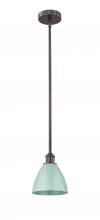 Innovations Lighting 616-1S-OB-MBD-75-SF - Plymouth - 1 Light - 8 inch - Oil Rubbed Bronze - Cord hung - Mini Pendant