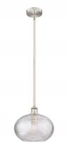 Innovations Lighting 616-1S-SN-G555-12CL - Ithaca - 1 Light - 12 inch - Brushed Satin Nickel - Stem hung - Mini Pendant