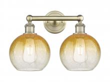 Innovations Lighting 616-2W-AB-G483-8AM - Brookhaven Globe - 2 Light - 17 inch - Antique Brass - Bath Vanity Light