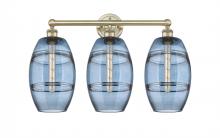 Innovations Lighting 616-3W-AB-G557-8BL - Vaz - 3 Light - 26 inch - Antique Brass - Bath Vanity Light
