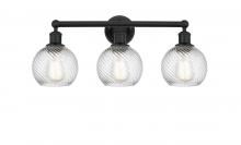 Innovations Lighting 616-3W-BK-G1214-6 - Athens Twisted Swirl 3 Light 24 inch Bath Vanity Light