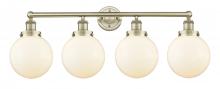 Innovations Lighting 616-4W-AB-G201-8 - Beacon - 4 Light - 35 inch - Antique Brass - Bath Vanity Light