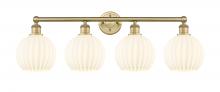 Innovations Lighting 616-4W-BB-G1217-8WV - White Venetian - 4 Light - 35 inch - Brushed Brass - Bath Vanity Light