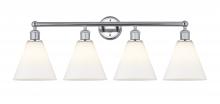 Innovations Lighting 616-4W-PC-GBC-81 - Berkshire - 4 Light - 35 inch - Polished Chrome - Bath Vanity Light