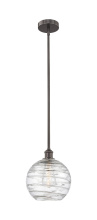 Innovations Lighting 616-1S-BK-G1213-10CL - Athens Deco Swirl - 1 Light - 10 inch - Matte Black - Stem hung - Mini Pendant