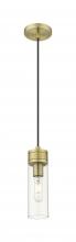 Innovations Lighting 617-1P-AB-G617-8CL - Boreas - 1 Light - 3 inch - Antique Brass - Cord Hung - Mini Pendant