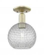 Innovations Lighting 716-1C-AB-G122C-8CL - Athens - 1 Light - 8 inch - Antique Brass - Semi-Flush Mount