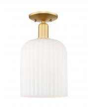 Innovations Lighting 716-1C-SG-G559-8GWH - Bridal Veil - 1 Light - 8 inch - Satin Gold - Semi-Flush Mount