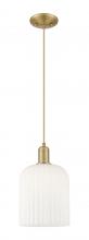 Innovations Lighting 716-1P-BB-G559-8GWH - Bridal Veil - 1 Light - 8 inch - Brushed Brass - Cord hung - Mini Pendant