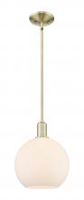 Innovations Lighting 716-1S-AB-G121-10 - Athens - 1 Light - 10 inch - Antique Brass - Stem hung - Mini Pendant