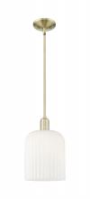 Innovations Lighting 716-1S-AB-G559-8GWH - Bridal Veil - 1 Light - 8 inch - Antique Brass - Mini Pendant