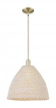 Innovations Lighting 716-1S-AB-NBD-16-NAT - Bristol Natural - 1 Light - 6 inch - Antique Brass - Mini Pendant