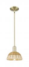 Innovations Lighting 716-1S-AB-NBD2-75-NAT - Natural Ballston Dome - 1 Light - 6 inch - Antique Brass - Mini Pendant