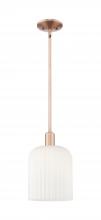 Innovations Lighting 716-1S-AC-G559-8GWH - Bridal Veil - 1 Light - 8 inch - Antique Copper - Mini Pendant