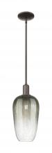 Innovations Lighting 716-1S-OB-G484-7SL - Brookhaven Flute - 1 Light - 6 inch - Oil Rubbed Bronze - Mini Pendant