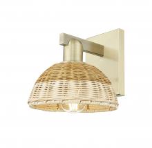 Innovations Lighting 716-1W-AB-NBD2-75-NAT - Natural Ballston Dome - 1 Light - 6 inch - Antique Brass - Sconce