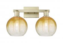 Innovations Lighting 716-2W-AB-G483-8AM - Brookhaven Globe - 2 Light - 16 inch - Antique Brass - Bath Vanity Light