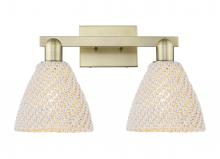 Innovations Lighting 716-2W-AB-NBD-75-NAT - Bristol Natural - 2 Light - 16 inch - Antique Brass - Bath Vanity Light