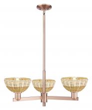 Innovations Lighting 716-3CR-AC-NBD2-75-NAT - Natural Ballston Dome - 3 Light - 18 inch - Antique Copper - Pendant