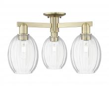 Innovations Lighting 716-3F-AB-G459-6CL - Preston Bulb - 3 Light - 6 inch - Antique Brass - Semi-Flush Mount
