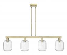 Innovations Lighting 716-4I-AB-G460-7CL - Preston Cylinder - 4 Light - 48 inch - Antique Brass - Stem hung - Island Light