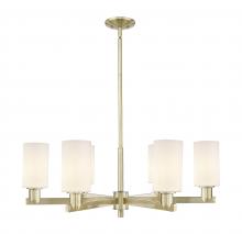 Innovations Lighting 716-6CR-AB-G801 - Clymer - 6 Light - 34 inch - Antique Brass - Stem hung - Chandelier
