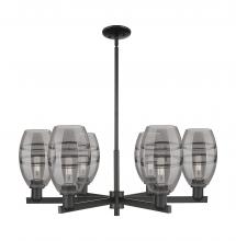Innovations Lighting 716-6CR-BK-G557-6SM - Vaz - 6 Light - 36 inch - Matte Black - Stem hung - Chandelier